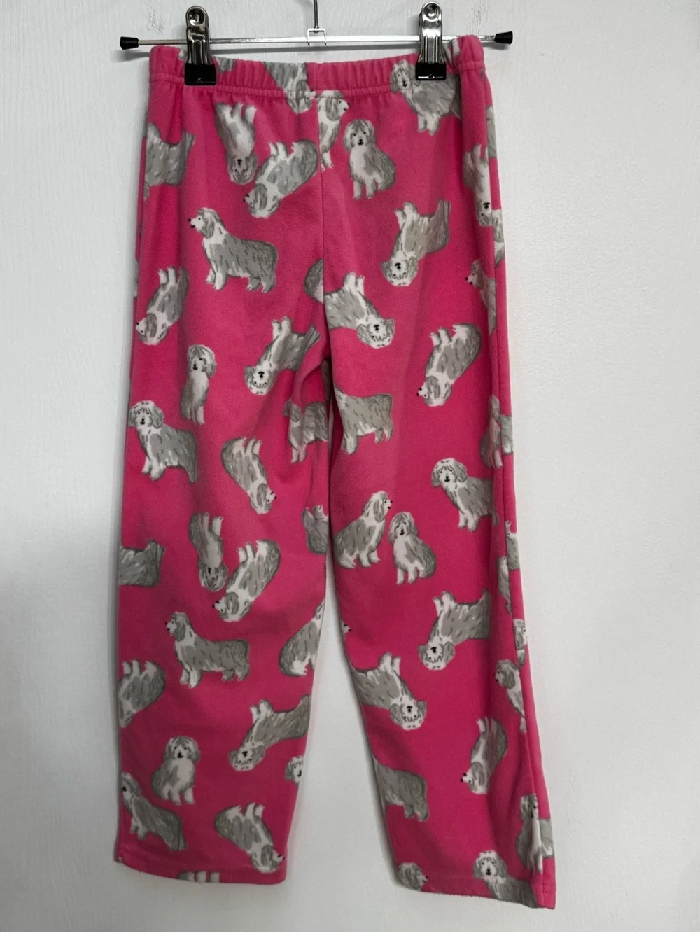 Carter's Hot Pink Dog Print Fleece Pajama Bottoms